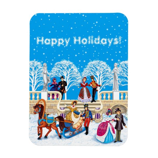 冬の散歩 マグネット (縦)