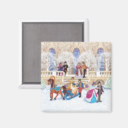 冬の散歩 マグネット (正面/裏面)