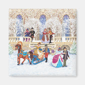 冬の散歩 マグネット (正面)