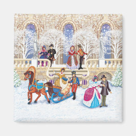 冬の散歩 マグネット