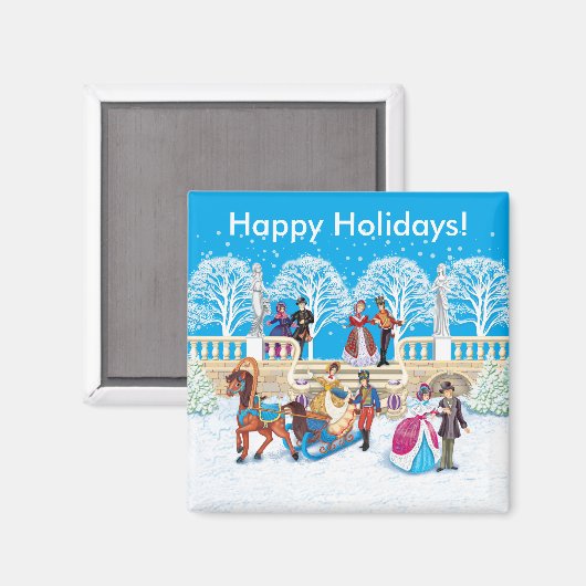 冬の散歩 マグネット (正面/裏面)