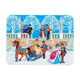 冬の散歩 マグネット