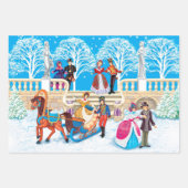 冬の散歩 ラッピングペーパーシート (正面)