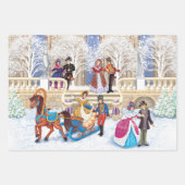 冬の散歩 ラッピングペーパーシート (正面3)