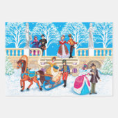 冬の散歩 ラッピングペーパーシート (正面)