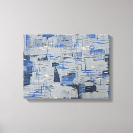 冬の散歩。抽象芸術。冬の嵐 キャンバスプリント