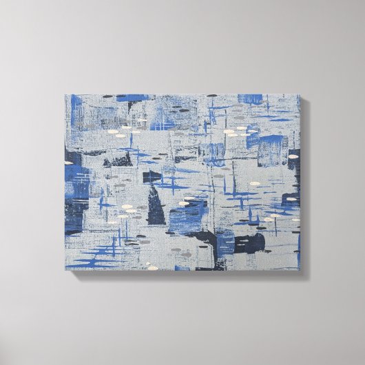 冬の散歩。抽象芸術。冬の嵐 キャンバスプリント (正面)