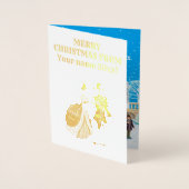 冬の散歩 箔カード (正面)