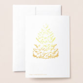 冬の散歩 箔カード (裏面封筒付き)