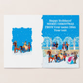 冬の散歩 箔カード (内部)