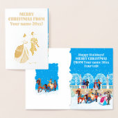 冬の散歩 箔カード (ディスプレー)