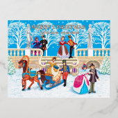 冬の散歩 箔シーズンポストカード (正面)