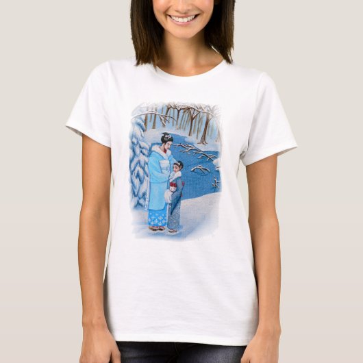 冬の散歩 Tシャツ (正面)