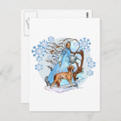 冬の散策はがき ポストカード (正面/裏面)