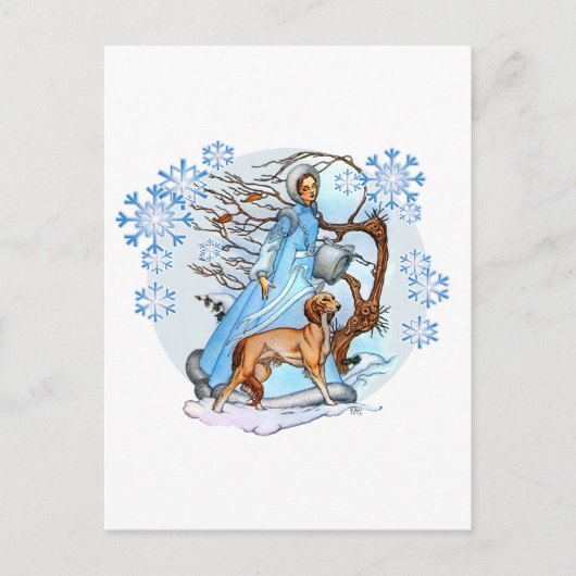 冬の散策はがき ポストカード (正面)