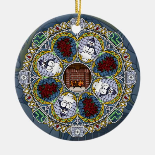 冬の新しいオーナメント セラミックオーナメント (正面)