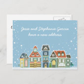 冬の新しいホームアドレス引っ越しました 案内ポストカード (正面/裏面)