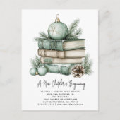 冬の新しい章が始まる水の色の休日 案内ポストカード (正面)