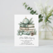 冬の新しい章が始まる水の色の休日 案内ポストカード (スタンド正面)