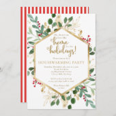 冬の新築祝いパーティー招待状 招待状 (正面/裏面)