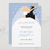 冬の新郎新婦は日付カードを救います セーブザデート (正面/裏面)