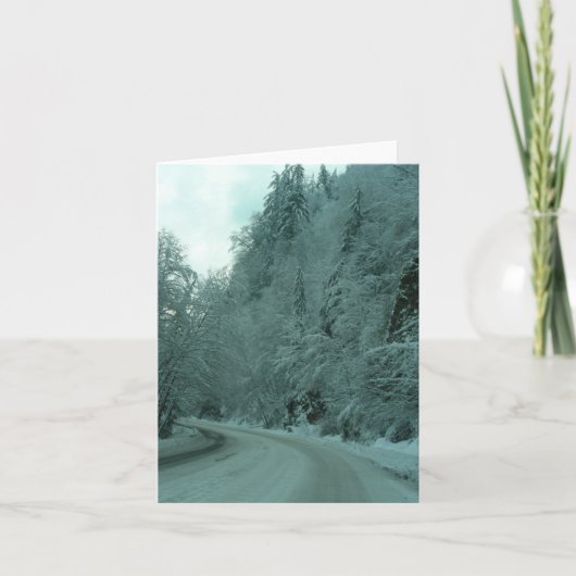 冬の旅行 カード (正面)