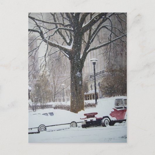 冬の日にシカゴ通り – はがき (正面)