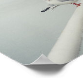 冬の日に白いカモメ ポスター (角)