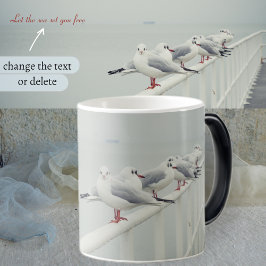 冬の日に白いカモメ モーフィングマグカップ