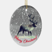 冬の日のトナカイ セラミックオーナメント (右)