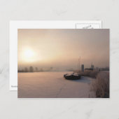 冬の日の出のオランダはがき ポストカード (正面/裏面)