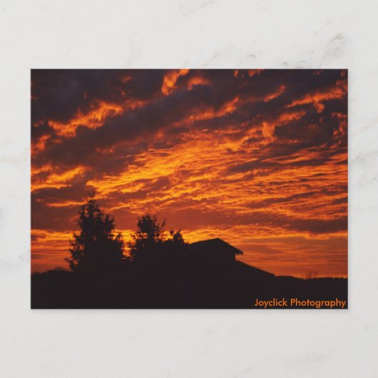 冬の日の出はがき ポストカード (正面)