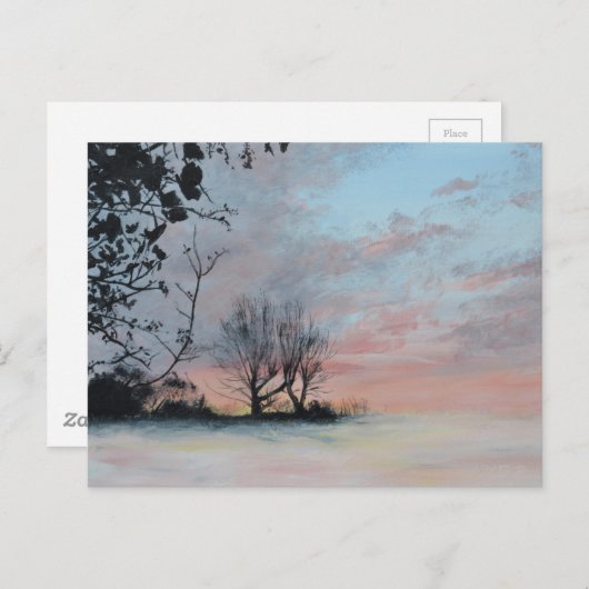 冬の日の出 ポストカード (正面/裏面)