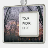 冬の日の出II シルバープレートフレームオーナメント (左)