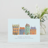 冬の日の家の並び シーズンカード (スタンド正面)