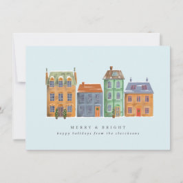 冬の日の家の並び シーズンカード