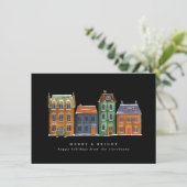 冬の日の家の並び シーズンカード (スタンド正面)