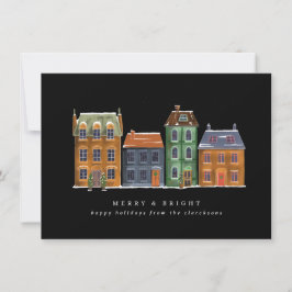 冬の日の家の並び シーズンカード