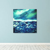 冬の日の抽象芸術指絵画数 キャンバスプリント (インサイチュ (ウッドフロア))