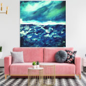 冬の日の抽象芸術指絵画数 キャンバスプリント (インサイチュ (リビング))