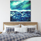 冬の日の抽象芸術指絵画数 キャンバスプリント (インサイチュ (寝室))