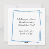 冬の日の教会 | 水彩画のクリスマス シーズンカード (裏面)