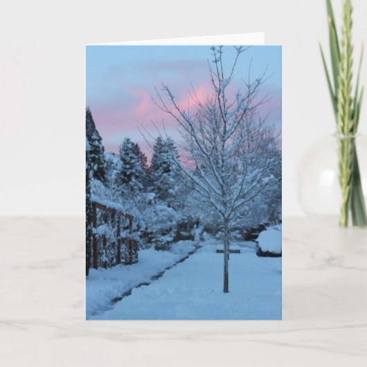 冬の日の空白の入り サンキューカード (正面)