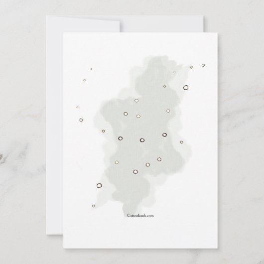 冬の日の誕生日パーティーへの招待 招待状 (裏面)