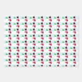 冬の日の雪だるま ラッピングペーパーシート (正面)