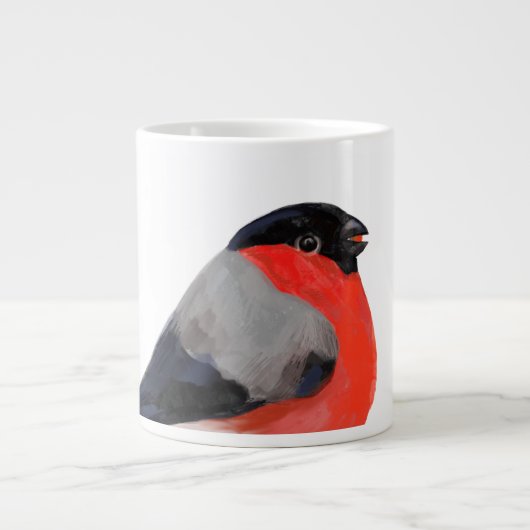 冬の日はブルフィンチで聖降誕祭を祝う ジャンボコーヒーマグカップ (正面)