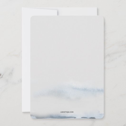 冬の日クリスマスホリデーフォトカード シーズンカード (裏面)