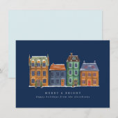 冬の日並ぶ家々 シーズンカード (正面/裏面)