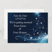 冬の日付の保存 案内ポストカード (正面/裏面)