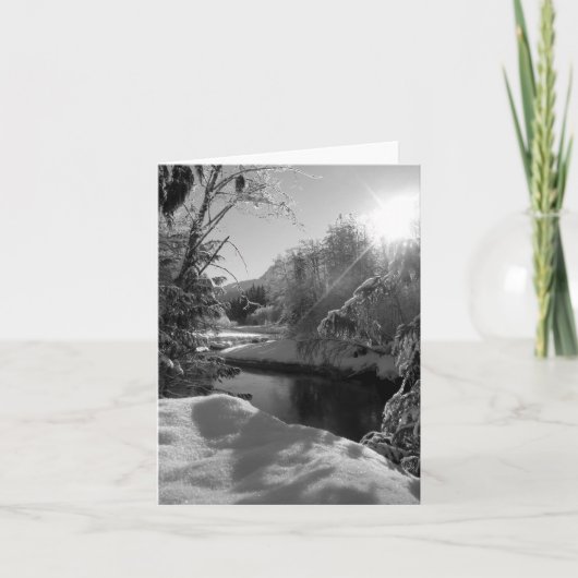 冬の日曜日のメッセージカード、中ブランク カード (正面)